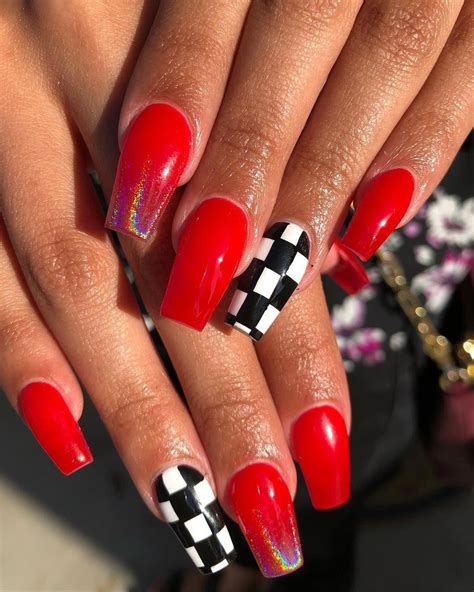 red nails with white glitter|aesthetic red nails.